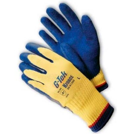 PIP PIP G-Tek® K-Force Gloves, Kevlar® W/Blue Latex "Crinkle" Grip, M 09-K1300/M